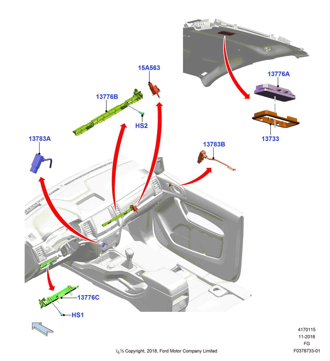 Ford EB3Z-13C724-A WIRE ASY