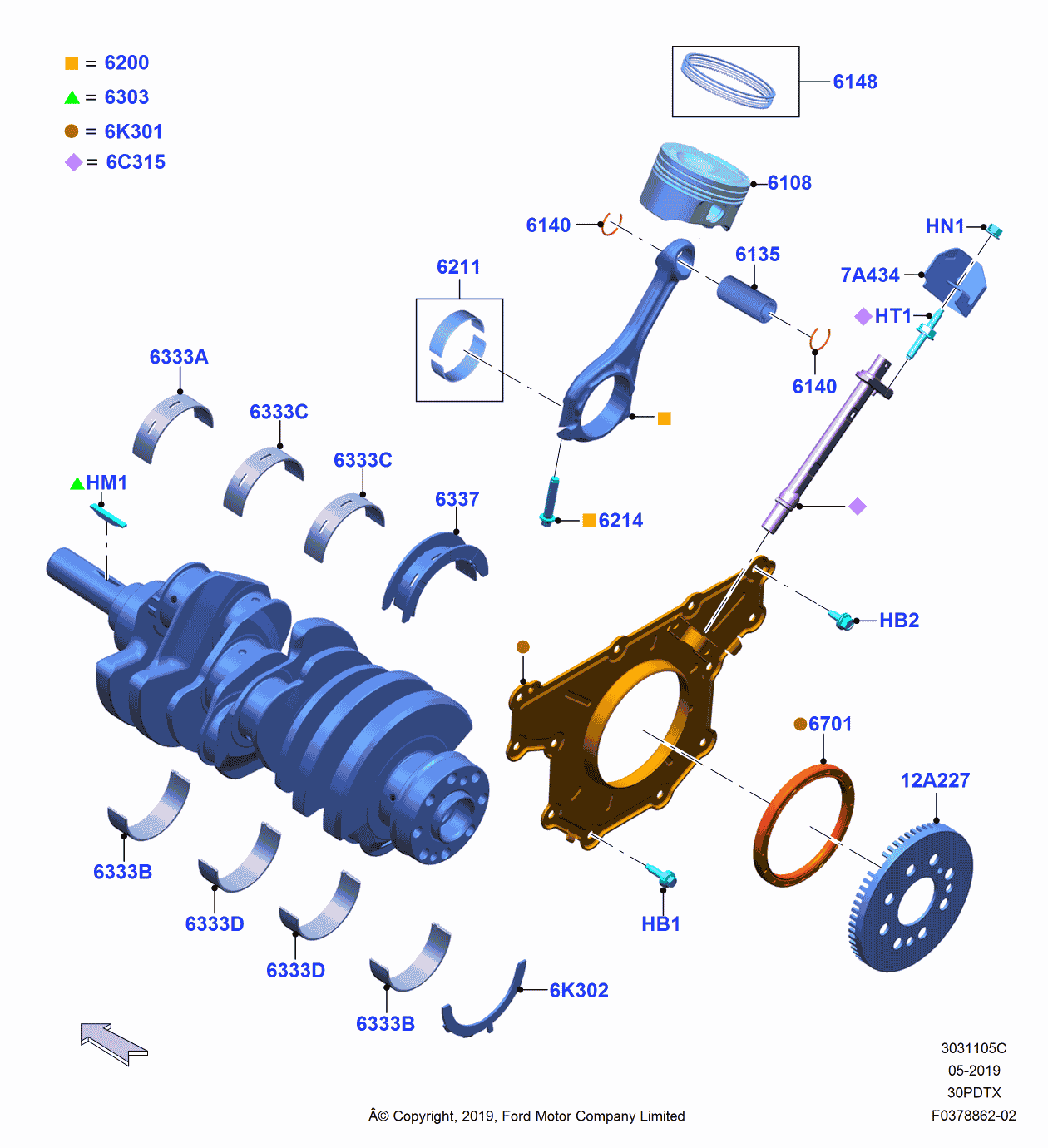 Ford FT4Z-12A227-A Ring