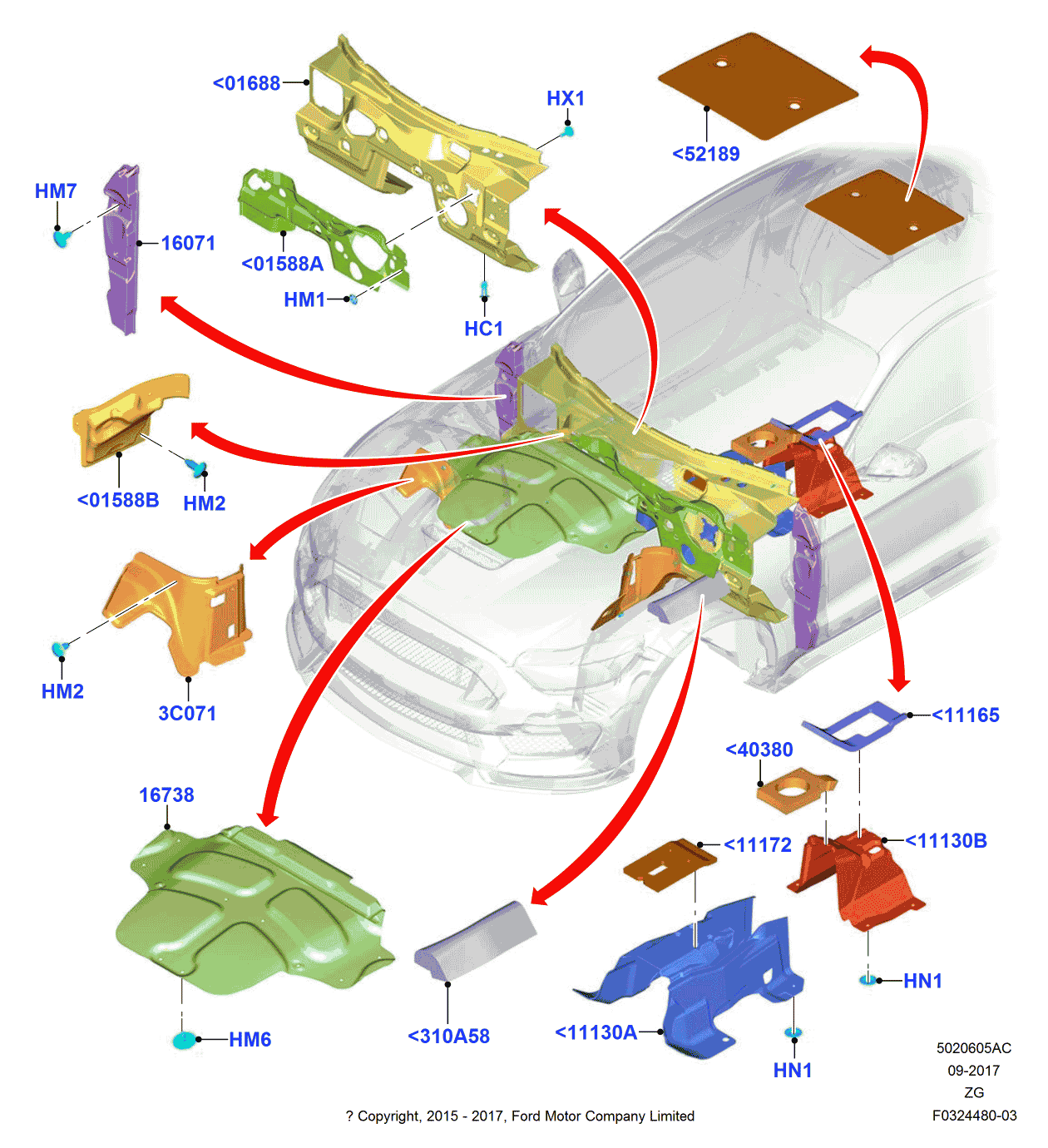 Ford FR3Z-6340380-A Pad - Foam