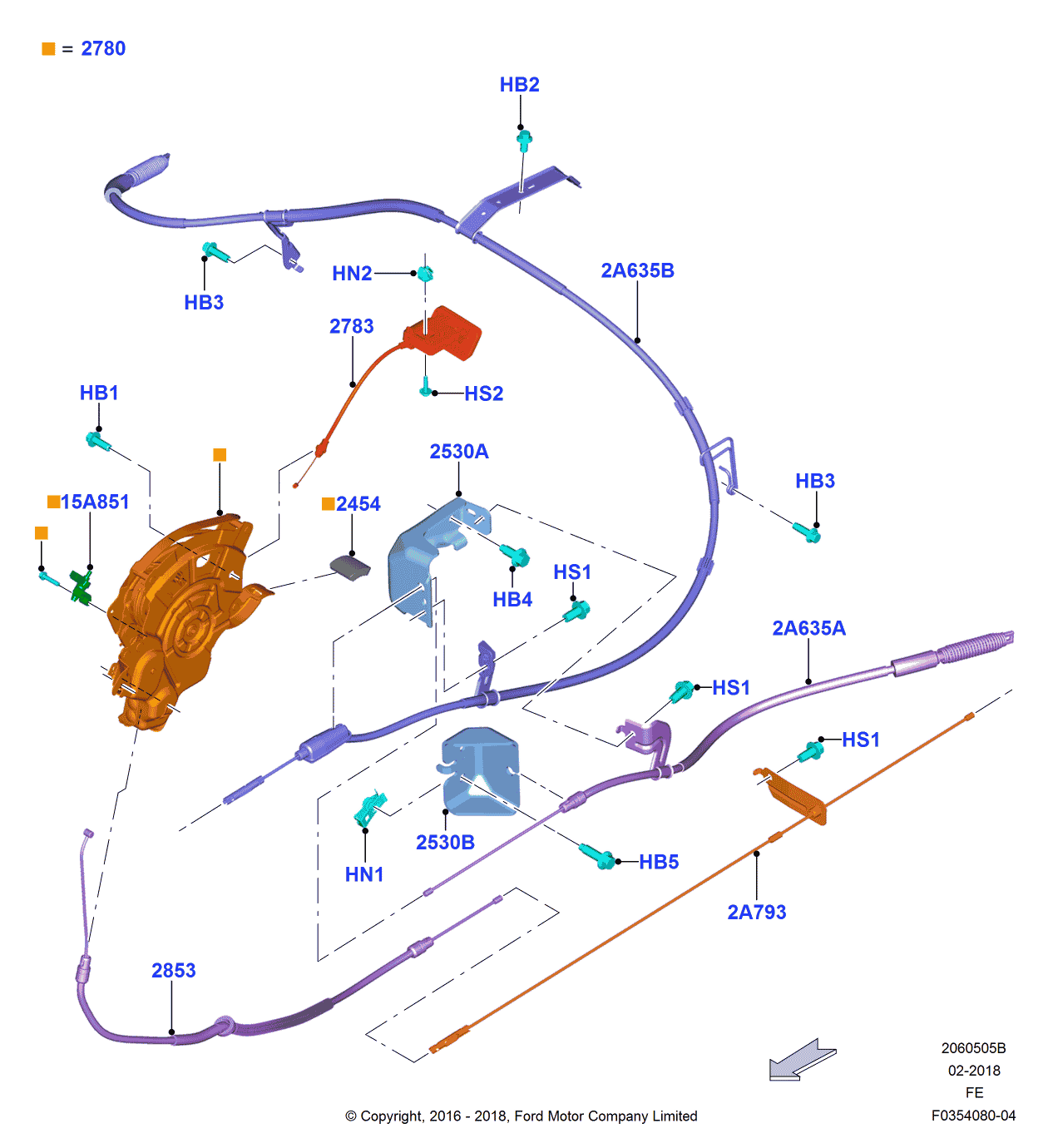 Ford HC3Z-2530-C Bracket - Brake Cable Support