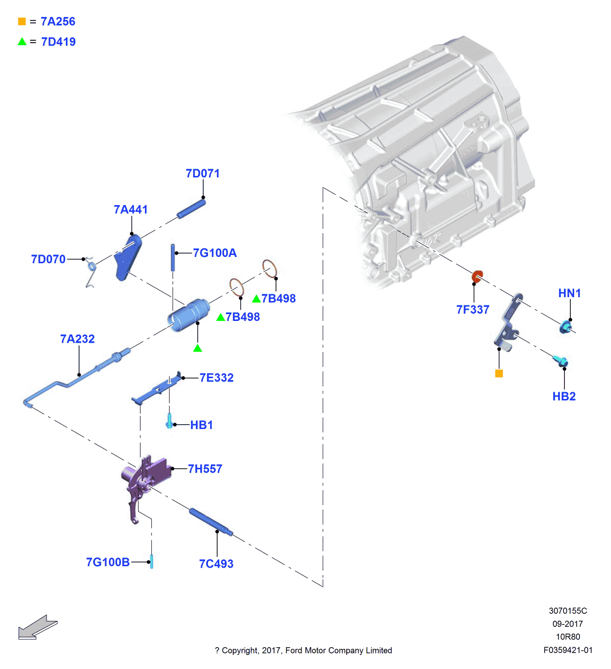 Ford JL1Z-7H557-A Range Sensor