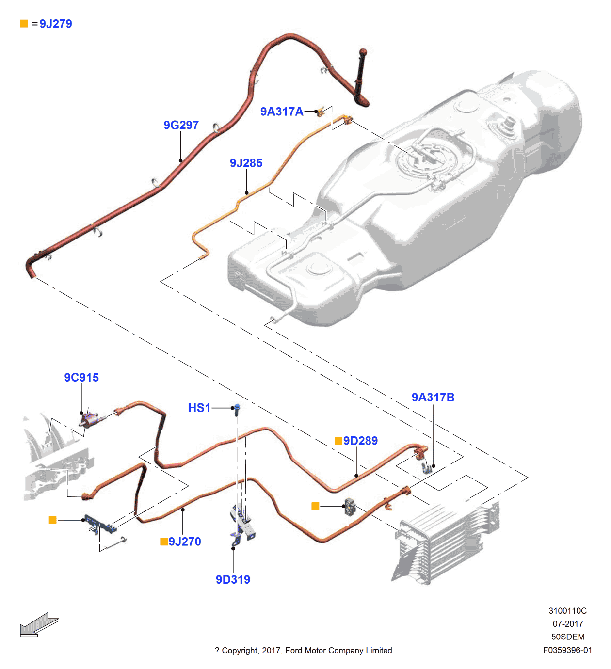 Ford HL3Z-9A317-C Clip