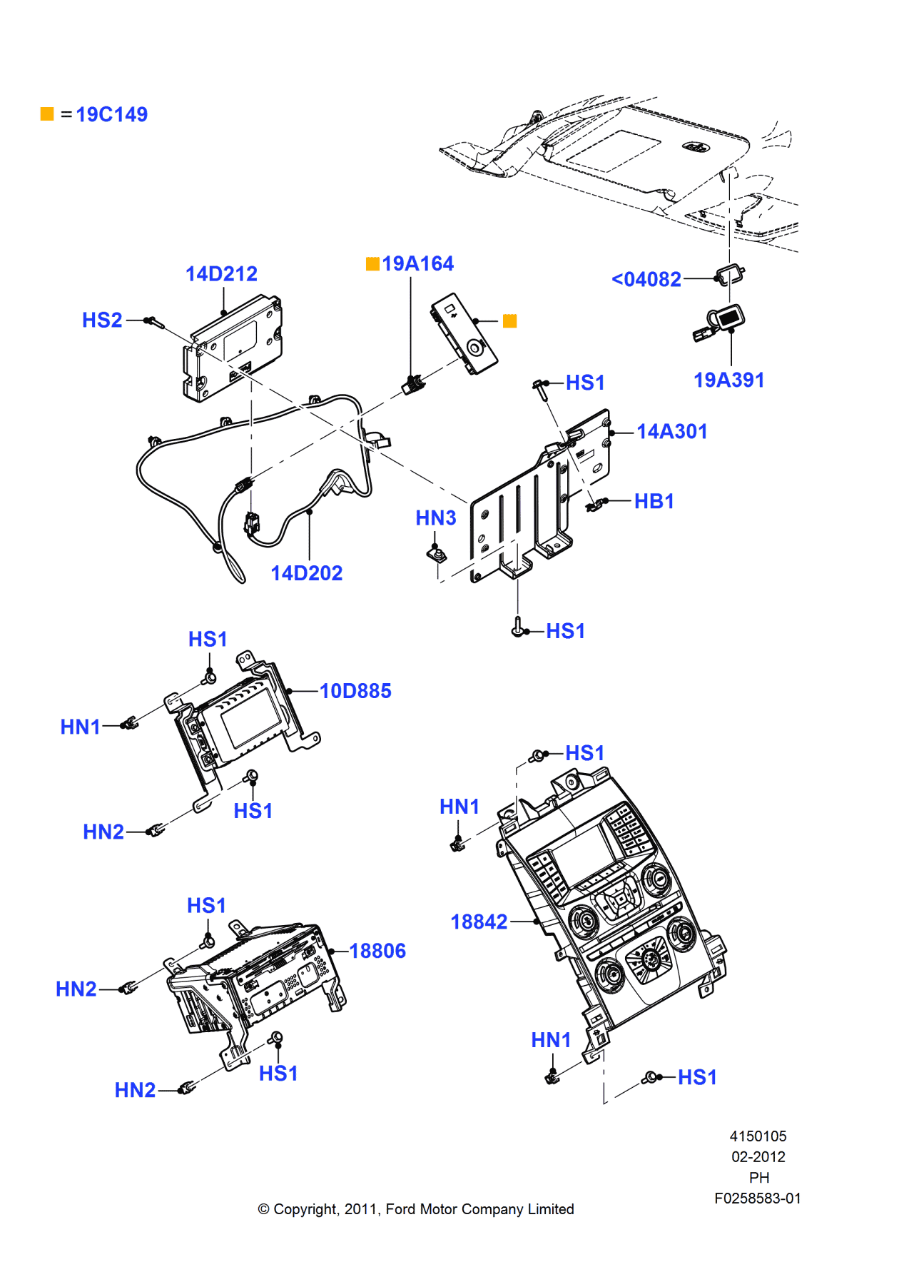 Ford DG1Z-14A301-A Bracket - Relay
