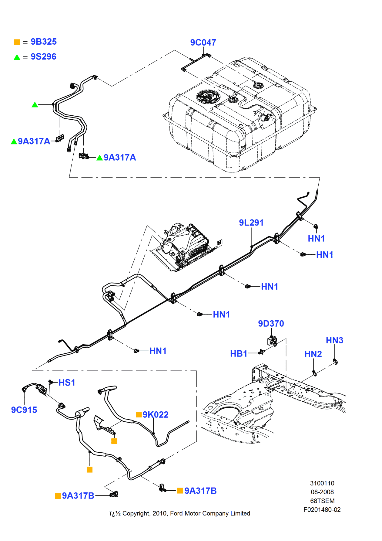 Ford 9C2Z-9C047-A Tube - Fuel Feed