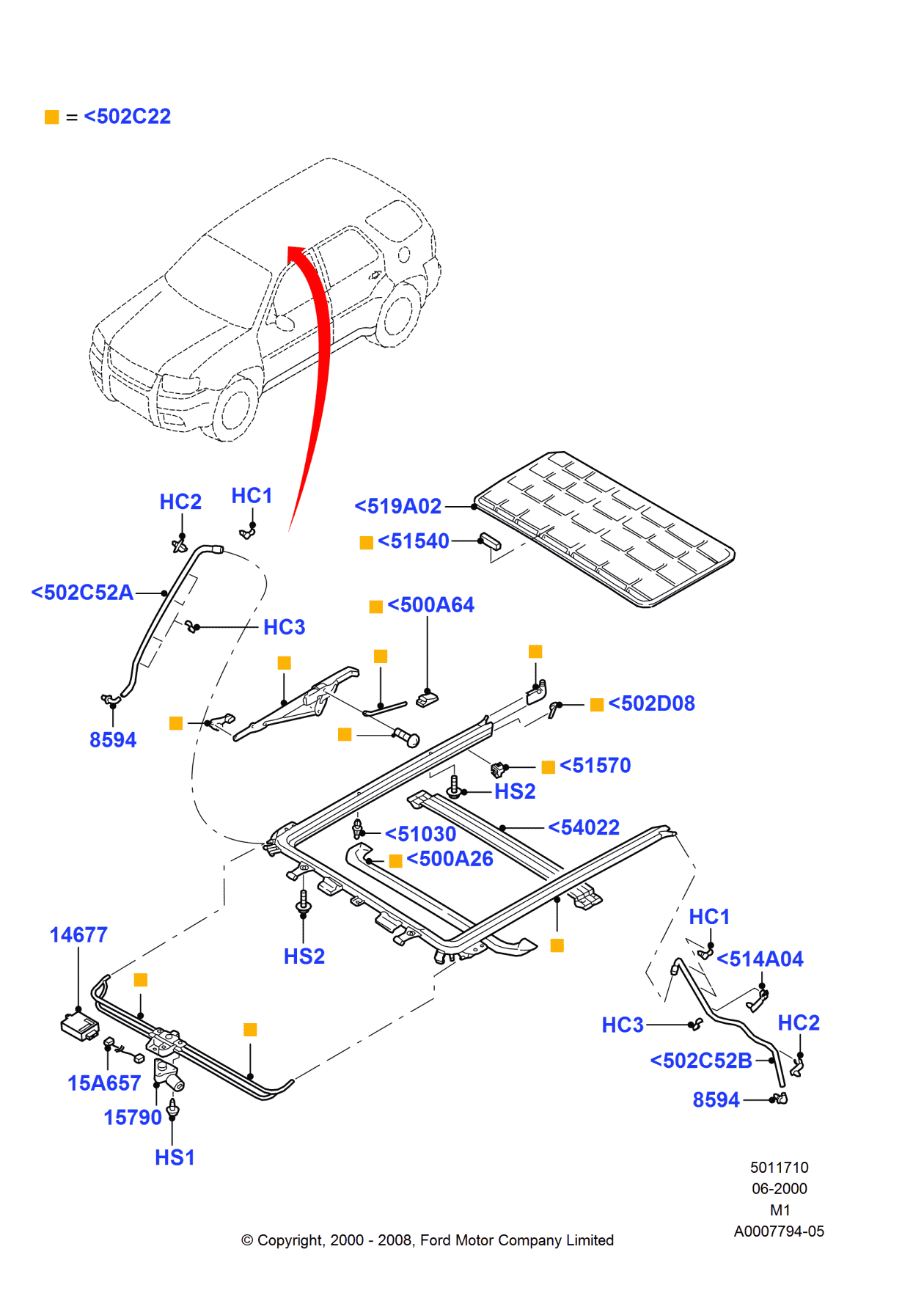 Ford 3L8Z-78519A02-AAA Panel - Trim