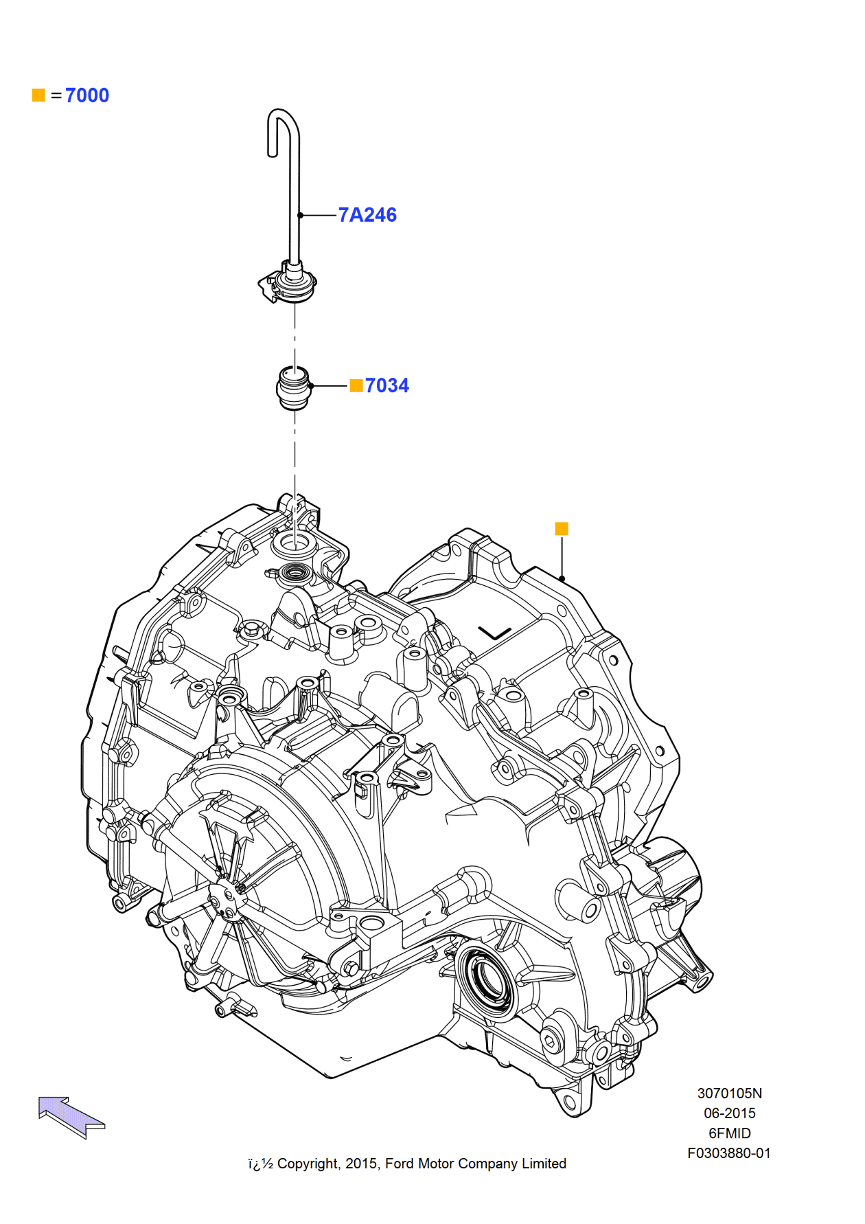 Ford F1FZ-7000-A Transaxle