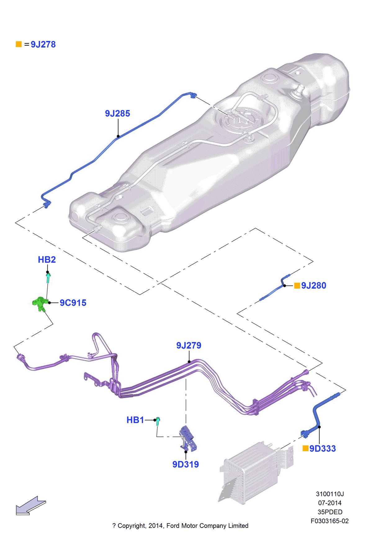 Ford FL3Z-9L291-B Tube Assembly - Fuel
