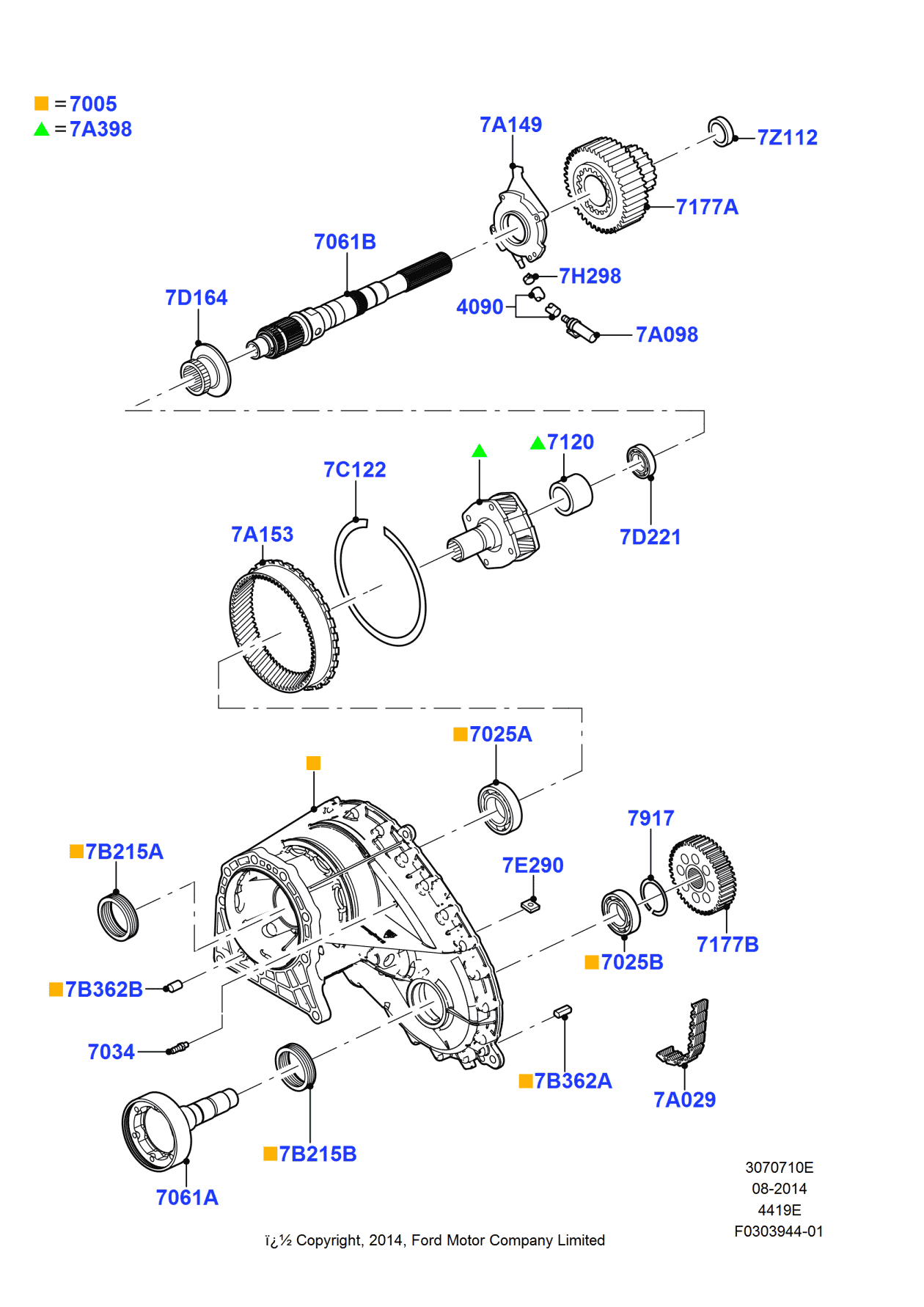 Ford FL3Z-7061-B Shaft Assembly - Output
