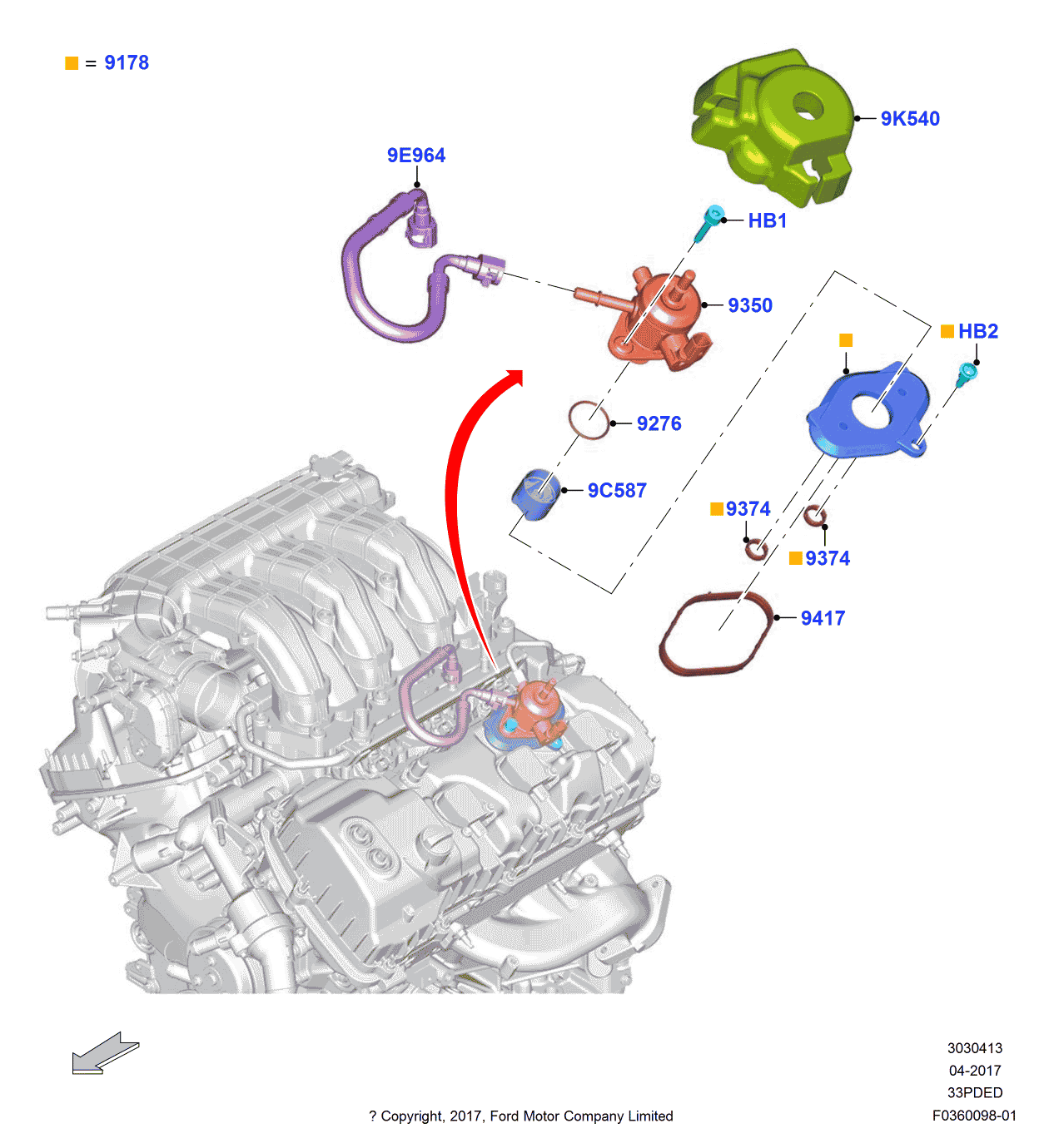Ford JL3Z-9178-A Plate