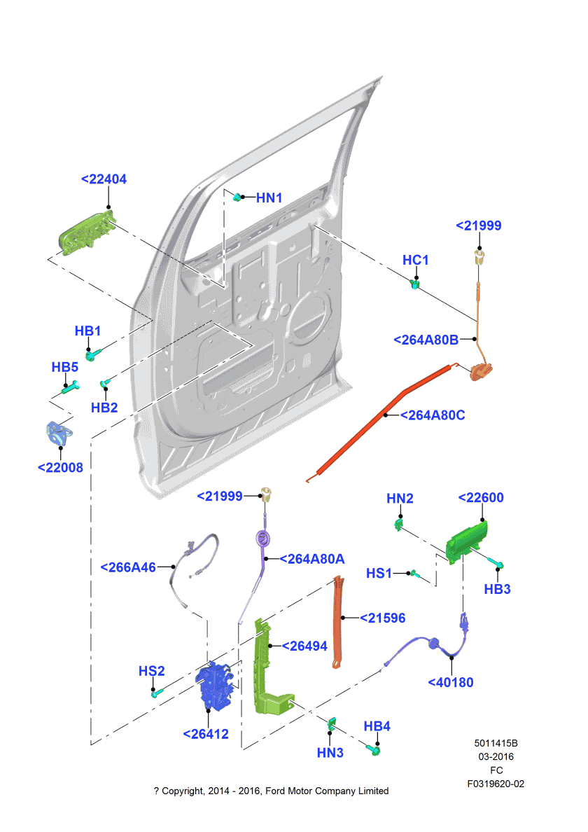 Connector Rod Diagram for FL3Z1626460AB