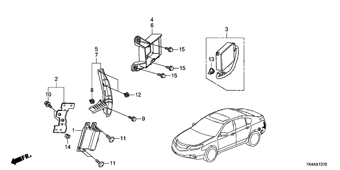 Acura 36939-TK4-A01 Cover, BSI Radar L (Lower)