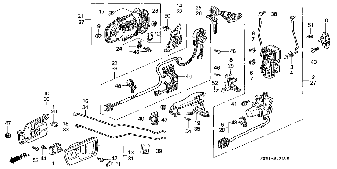 Acura 72171-SW5-003 Rod, Left Front Inside