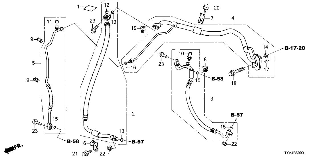 Acura 80362-TYA-A10 STAY B, AIRCON PIPE