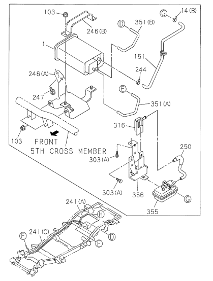 Acura 8-97161-204-1 Bracket, Canister