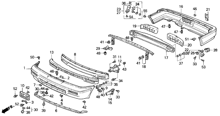 Acura 71130-SL5-A00 Beam, Front Bumper