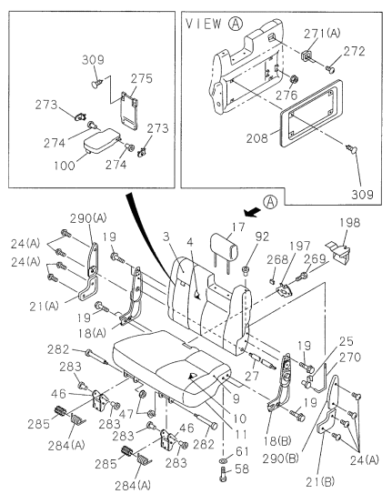 Acura 8-97102-824-0 Rubber, Rear Seat Stopper