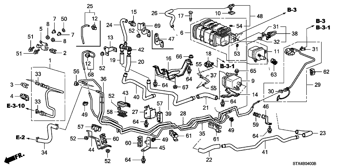 Acura 17717-STX-A01 Hose Assembly, Fuel Purge