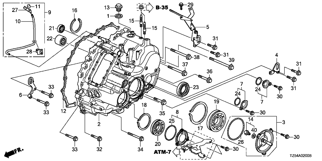 Acura 21236-RT4-000 Hanger C, Transmission