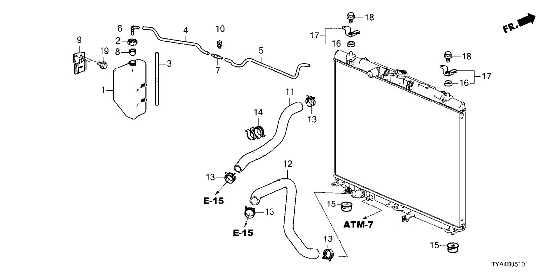 Acura 19118-61A-A01 CLAMP, RES TANK HOSE