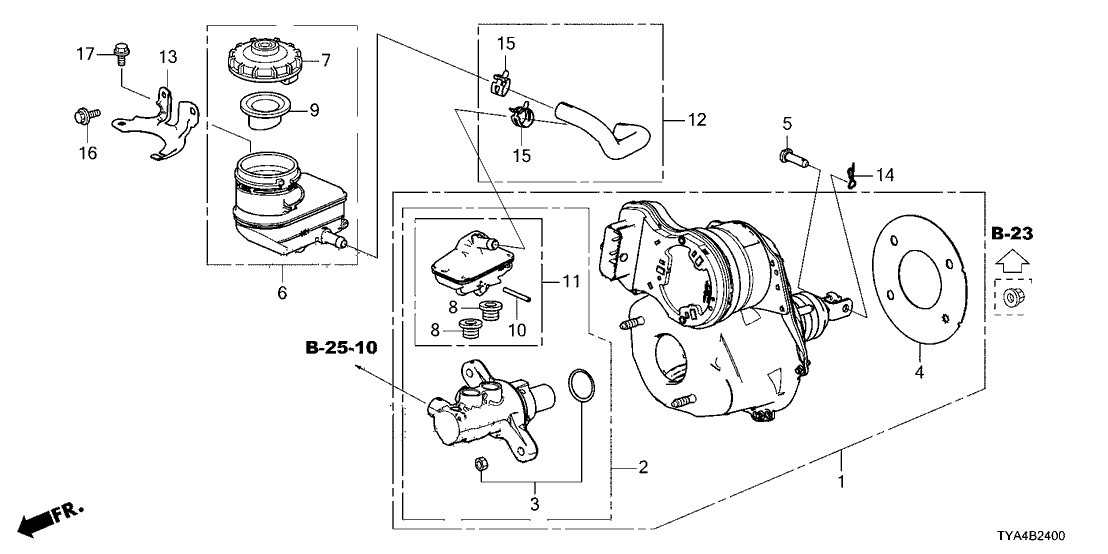 Acura 46668-TVA-A01 PIN, RESERVOIR FIXATION