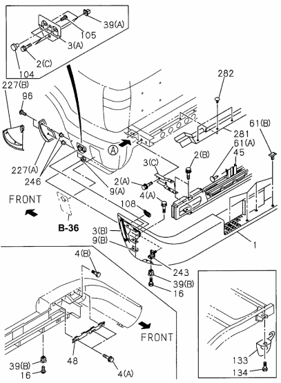 Acura 8-97805-167-1 Bracket, Right Rear Bumper Side