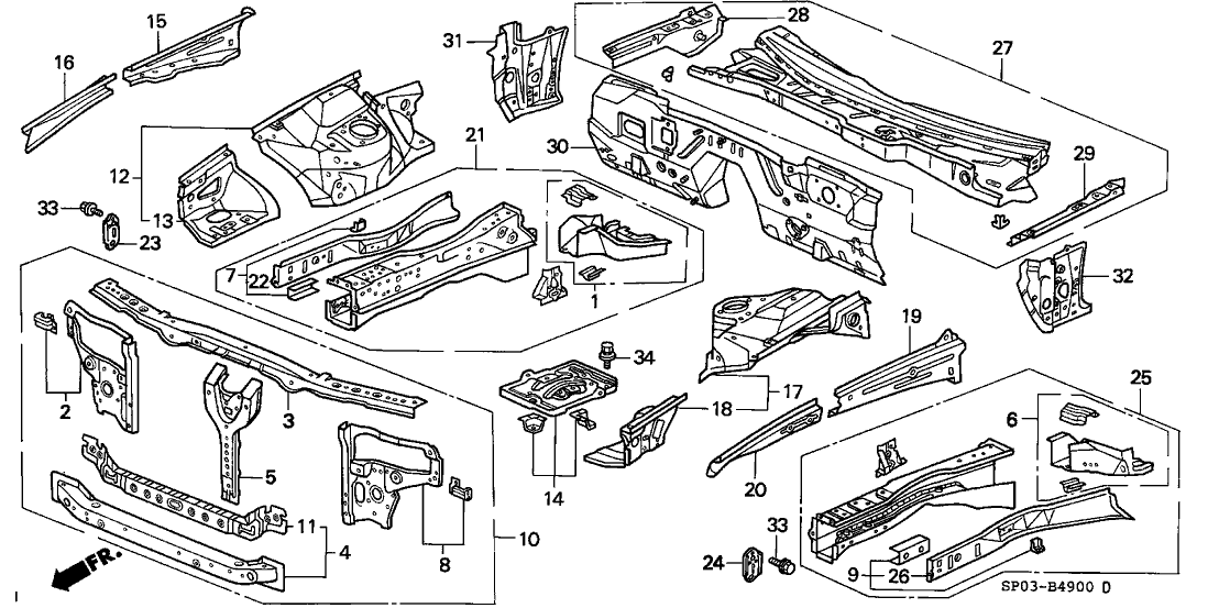 Acura 60916-SP0-300ZZ Panel, Left Front Side (Outer)