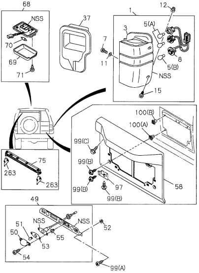 Acura 8-94379-544-0 Gasket, License Light
