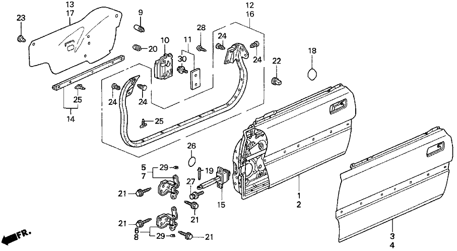 Acura 72361-SW5-000 Seal, Left Front Door Hole