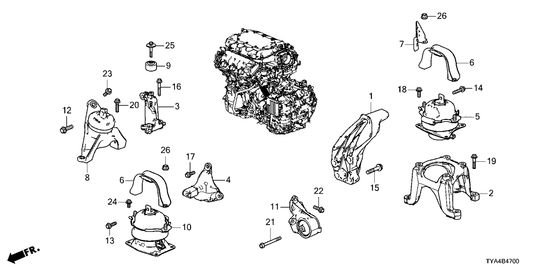 Acura 90164-TYA-A50 BOLT, FLANGE (10X56)