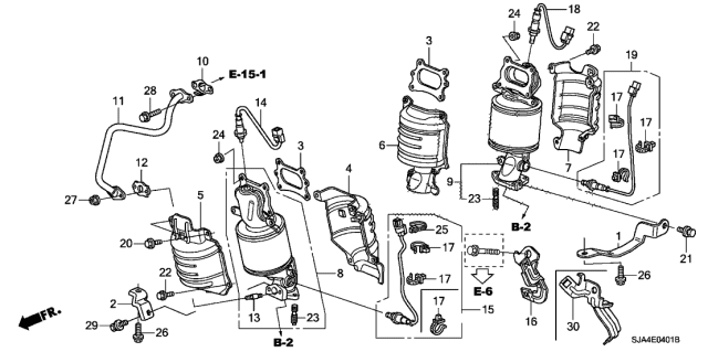 2012 Acura RL Stay, Front Converter Diagram for 11942RKGA01
