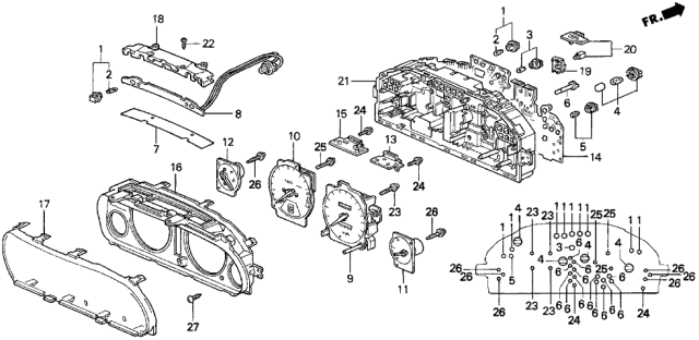 1996 Acura TL  Screw-Washer (3X15) Diagram for 90132SR3004