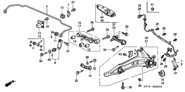 1997 Acura Integra Bolt, Flange (8X18) Diagram for 957010801808