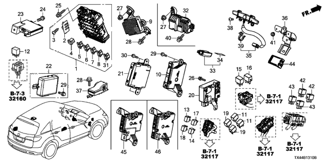 2018 Acura RDX Control Unit, Awd (Rewritable) Diagram for 48310R8DA51