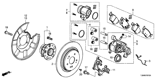 2019 Acura RDX  CLIP, HOUSING Diagram for 43005TV0E01