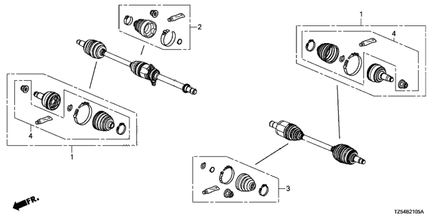 2024 Acura ZDX Boot Set, Outboard (NTN) Diagram for 44018TK8A21