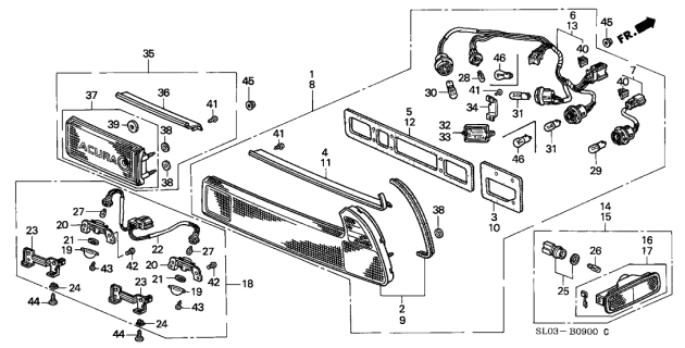 1999 Acura NSX  Nut, Special Diagram for 34107SL0A01