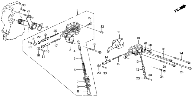 1986 Acura Integra  Roller (3.5X19.8) Diagram for 91102PF4000