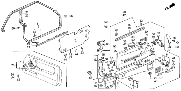 1988 Acura Legend  Screw, Tapping (4X10) Diagram for 9390324220