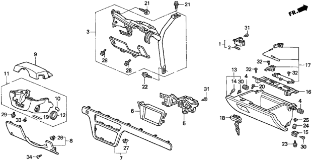 1997 Acura TL  Screw, Tapping (4X16) (Po) Diagram for 9391324480