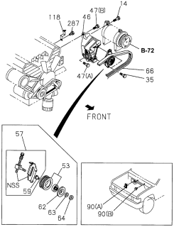 1996 Acura SLX Bracket, Harness Clip Diagram for 8970390000