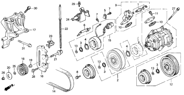 1994 Acura Vigor Bolt B Diagram for 38840PC1003