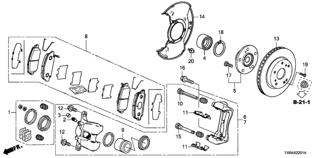 2021 Acura ILX  Circlip, Special Inner (86MM) Diagram for 90681T4NH00