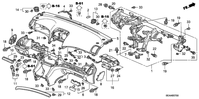 2008 Acura TSX Bolt-Washer (6X20) Diagram for 90178SDB003