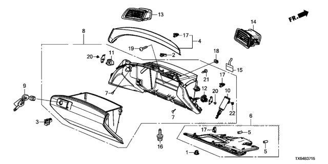 2014 Acura ILX Switch, Trunk Opener Main Diagram for 35810TK4A01