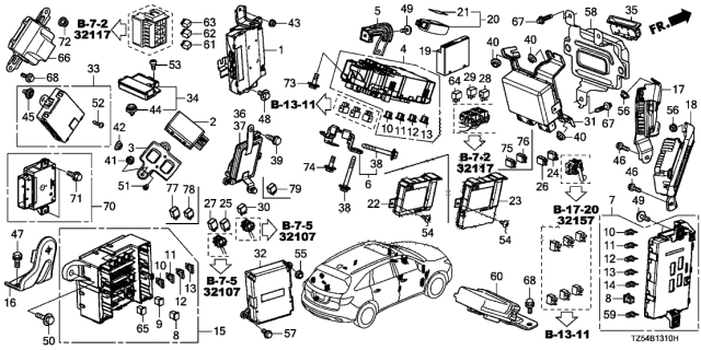 2016 Acura MDX  Bolt-Washer (6X19) (Side Curtain Airbag) Diagram for 90178SNA003