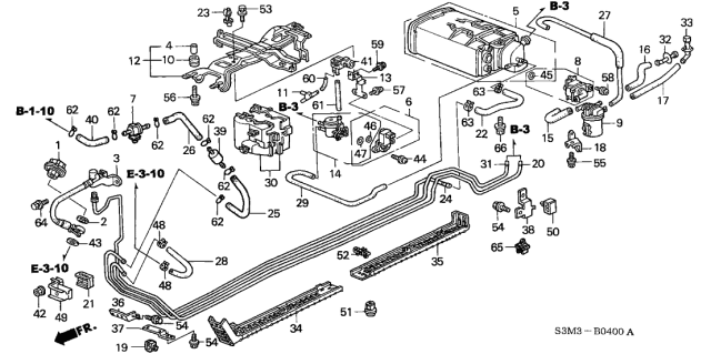 2003 Acura CL  Hose A, Fuel Feed Diagram for 16720P8CA01