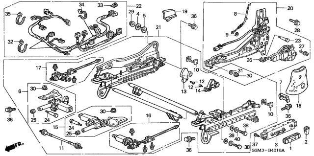 2001 Acura CL  Bolt Diagram for 90103S0K003