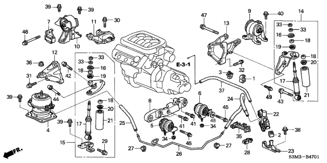 2003 Acura CL  Bolt, Flange (10X55) Diagram for 957011005508