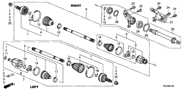 2010 Acura TL  Ring, Snap Diagram for 44337SJCA01