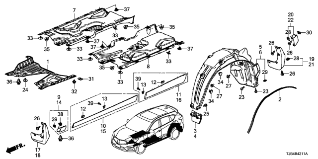2021 Acura RDX  Bolt-Washer (6X16) Diagram for 90126SJCA00